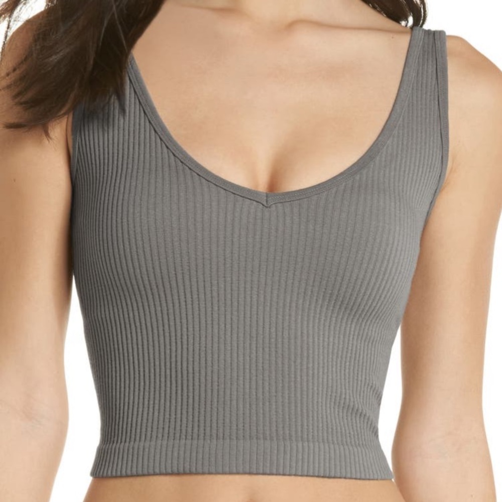 Free People Intimately FP Solid Rib Brami Crop Top
